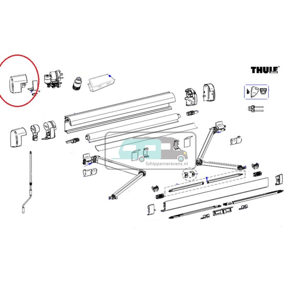 Thule Main Housing 5200 12V Eindkapset Geanodiseerd