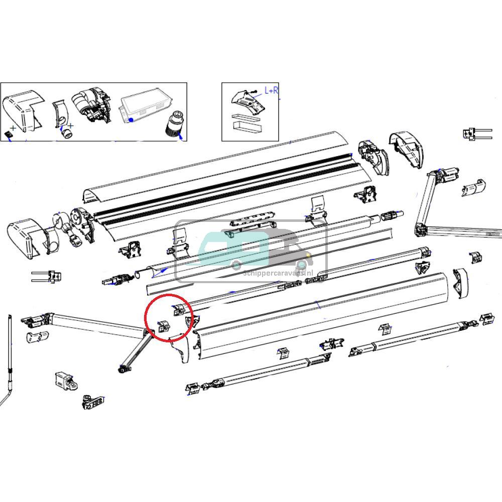 Thule Eindkap Tension Arm LH+RH 5200/6300