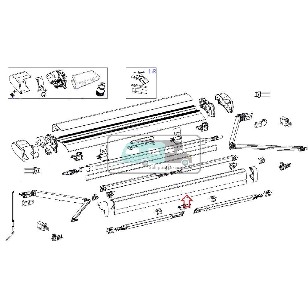 Thule 9200 Main Housing 230V LH Eindkap Geanodiseerd