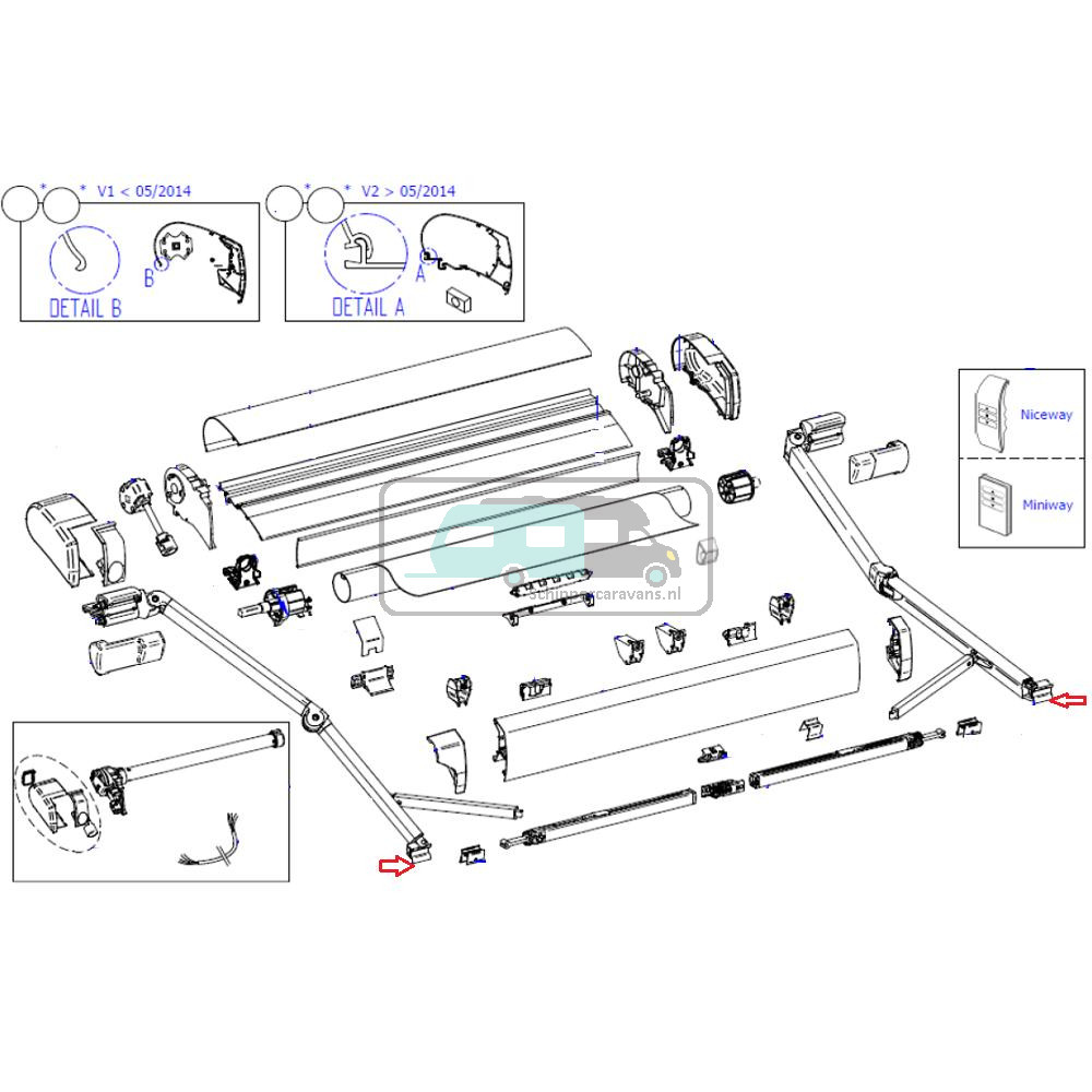 Thule 9200 Bevestingset Knikarmen Lead Rail