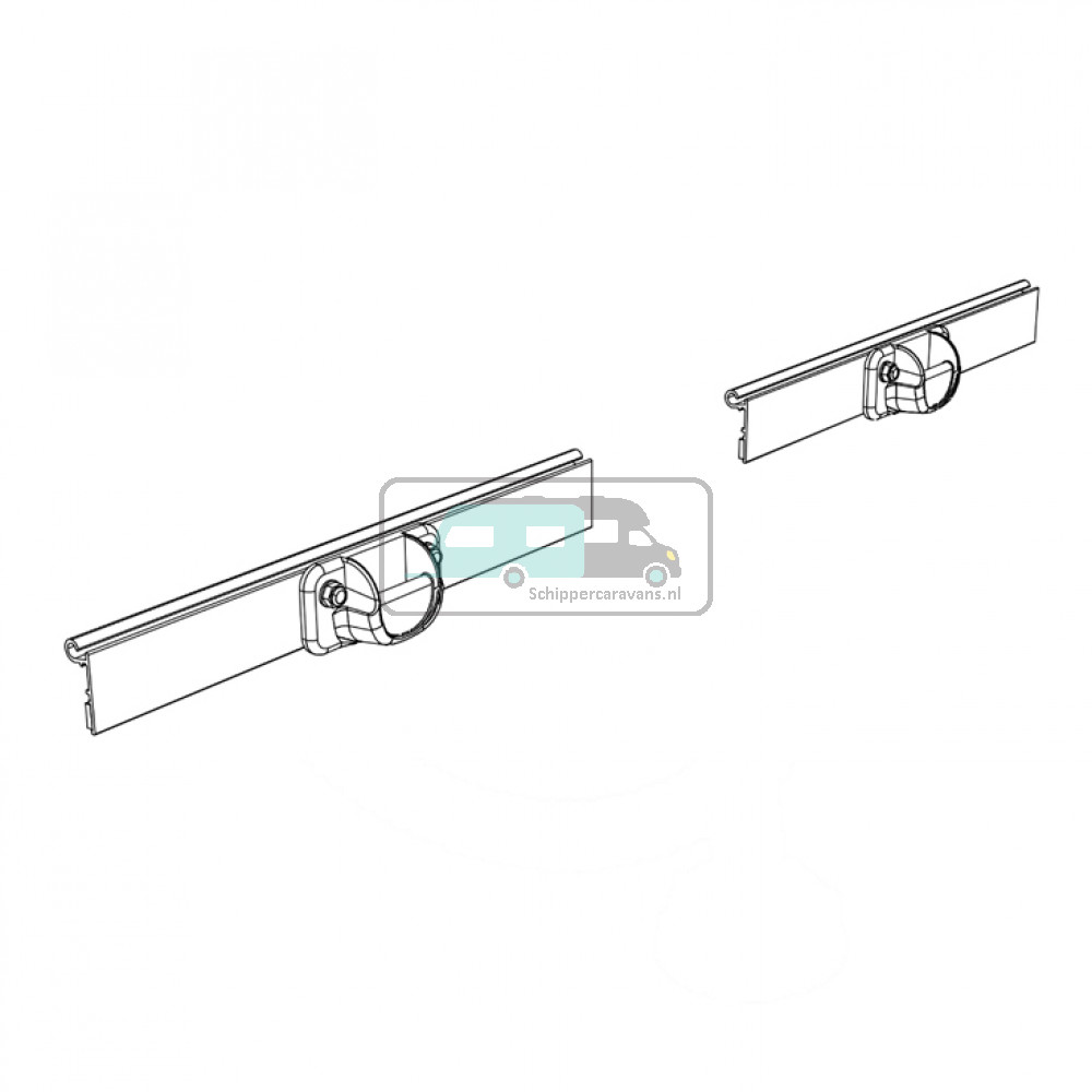 Thule Mounting Rail voor Caravan Rail 2x16cm 10st.