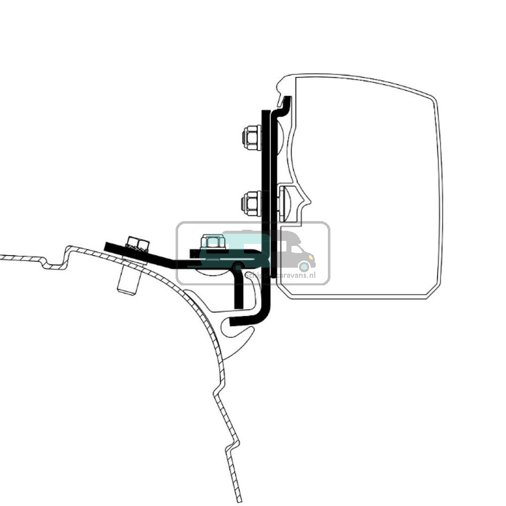Thule VW T5/T6 Minivan Multi Rail SWB Adapter 3200