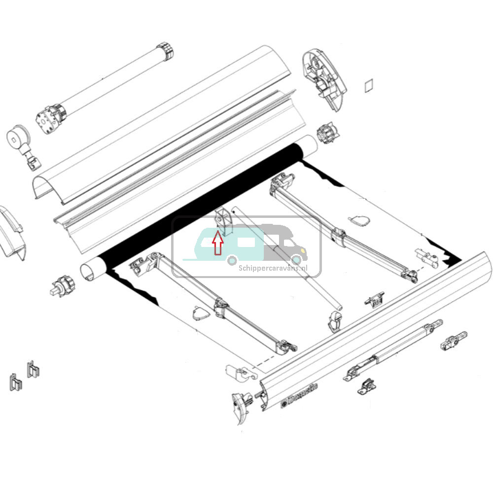 Dometic Tension Rafter Houder PR2000