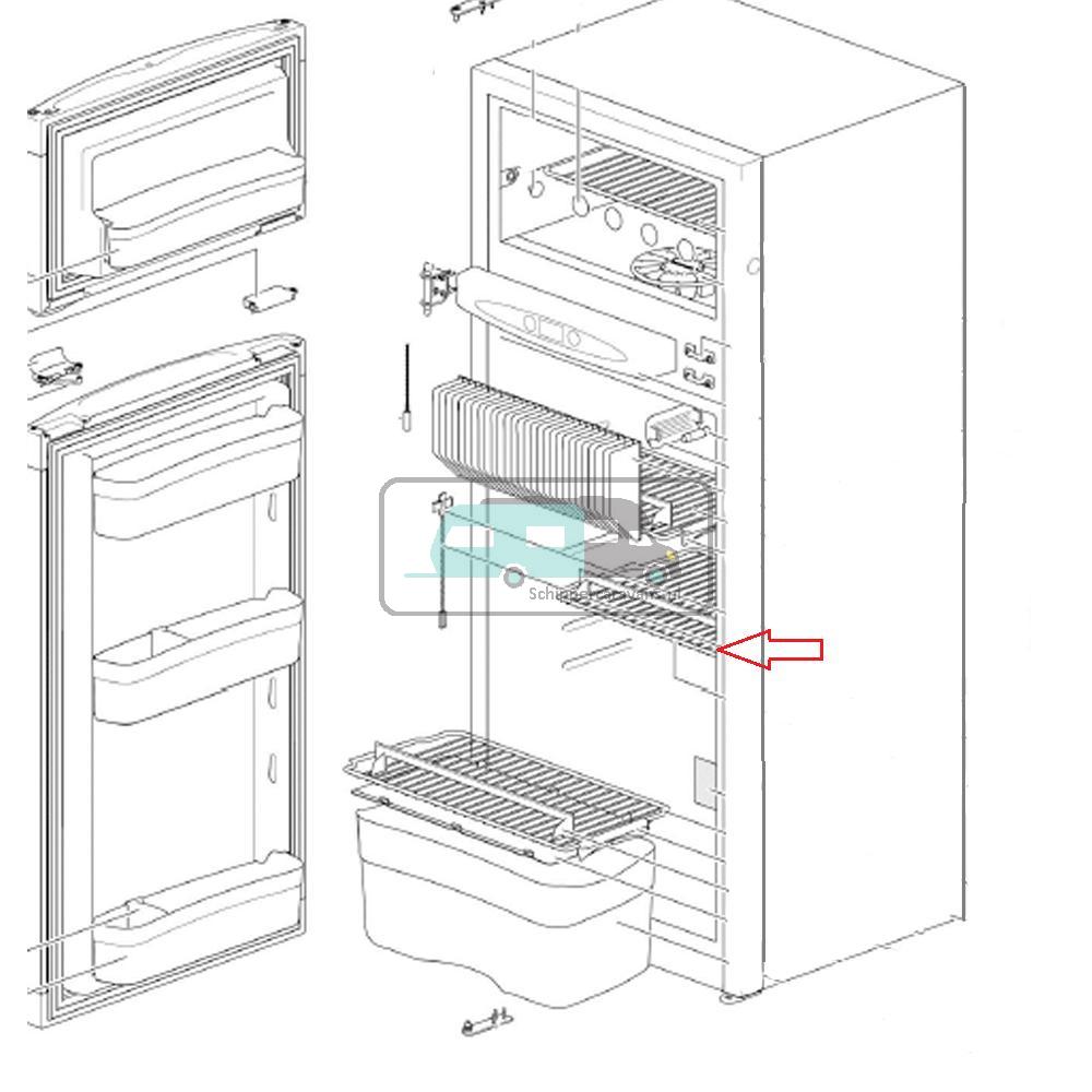 Thetford N175 Koelkast Rooster boven Groentebak