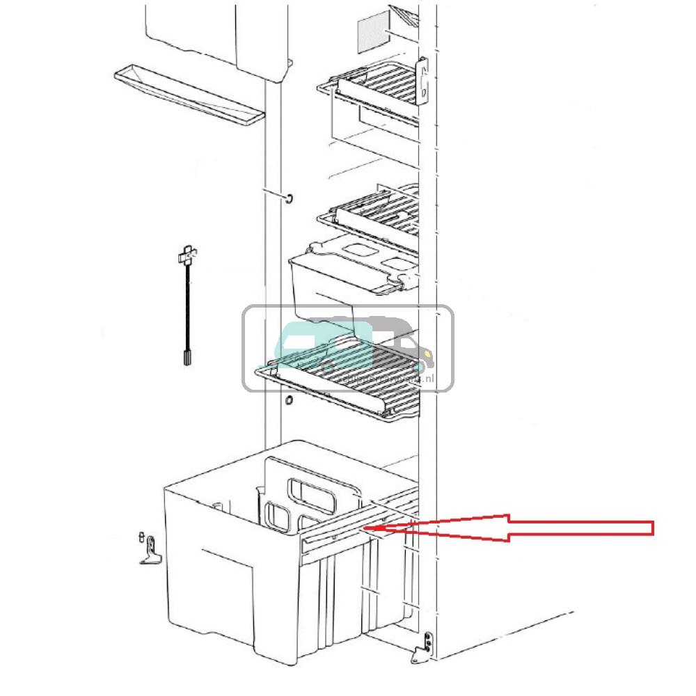 Thetford N3142/N4142 Koelkast Groentebak Geleider 2st.