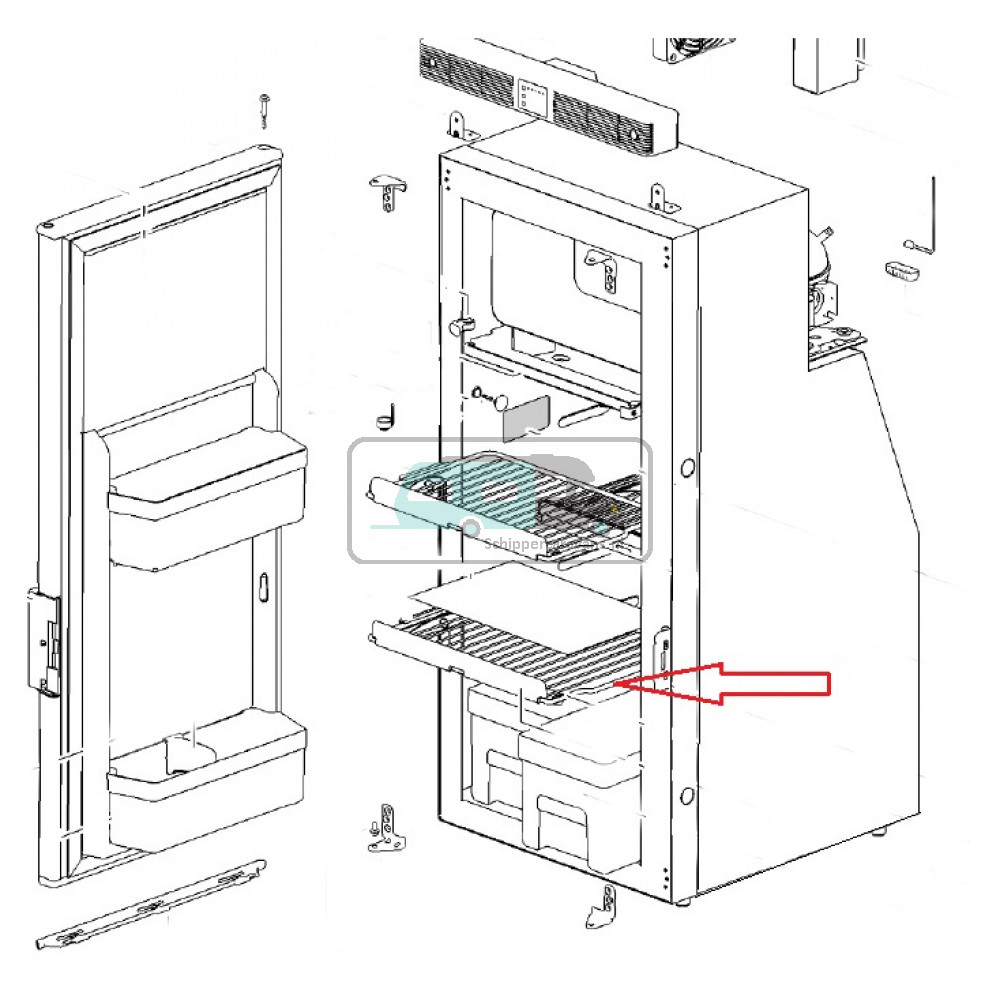 Thetford Koelkastrek Groot Onder T1090 