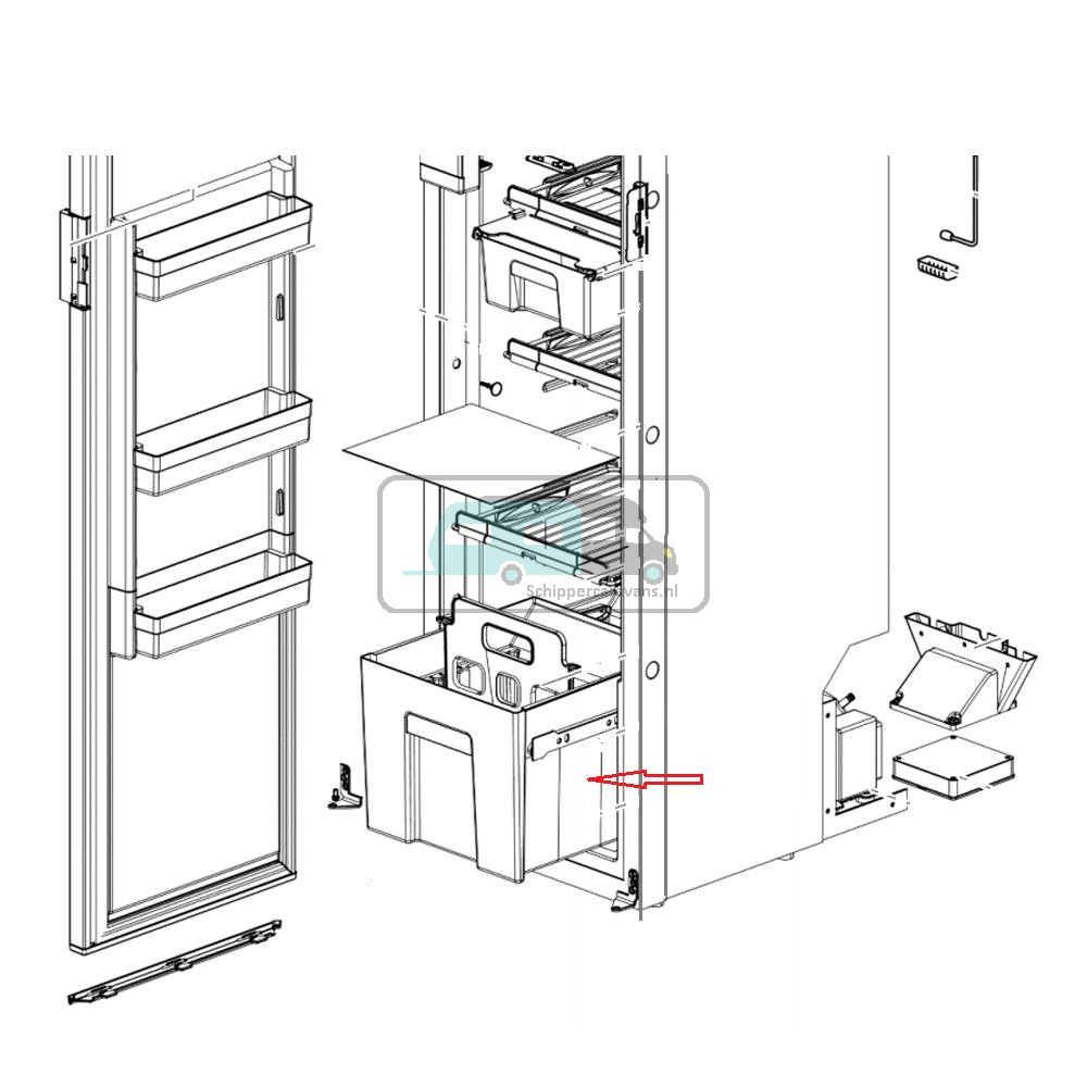 Thetford Koelkast Drawer T1152/T2152
