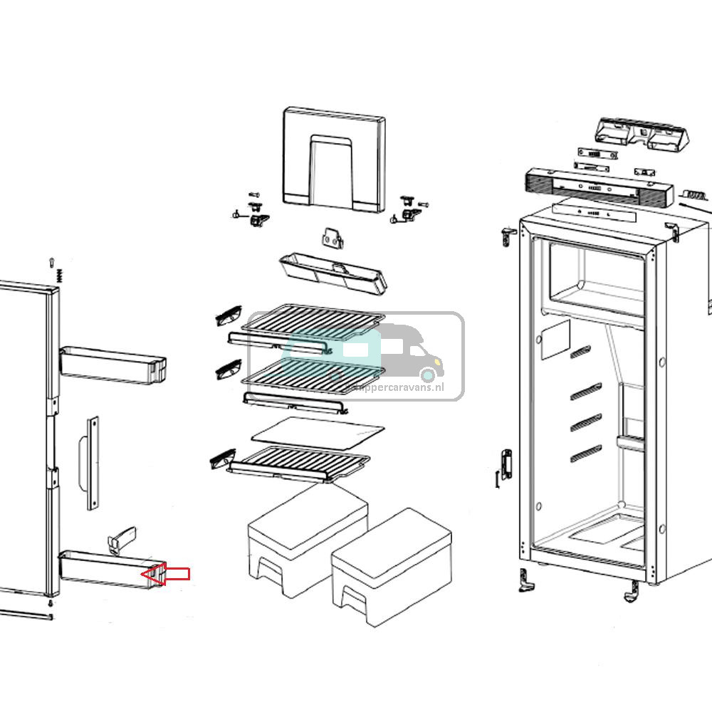 Thetford Deurbakje Onder T2090