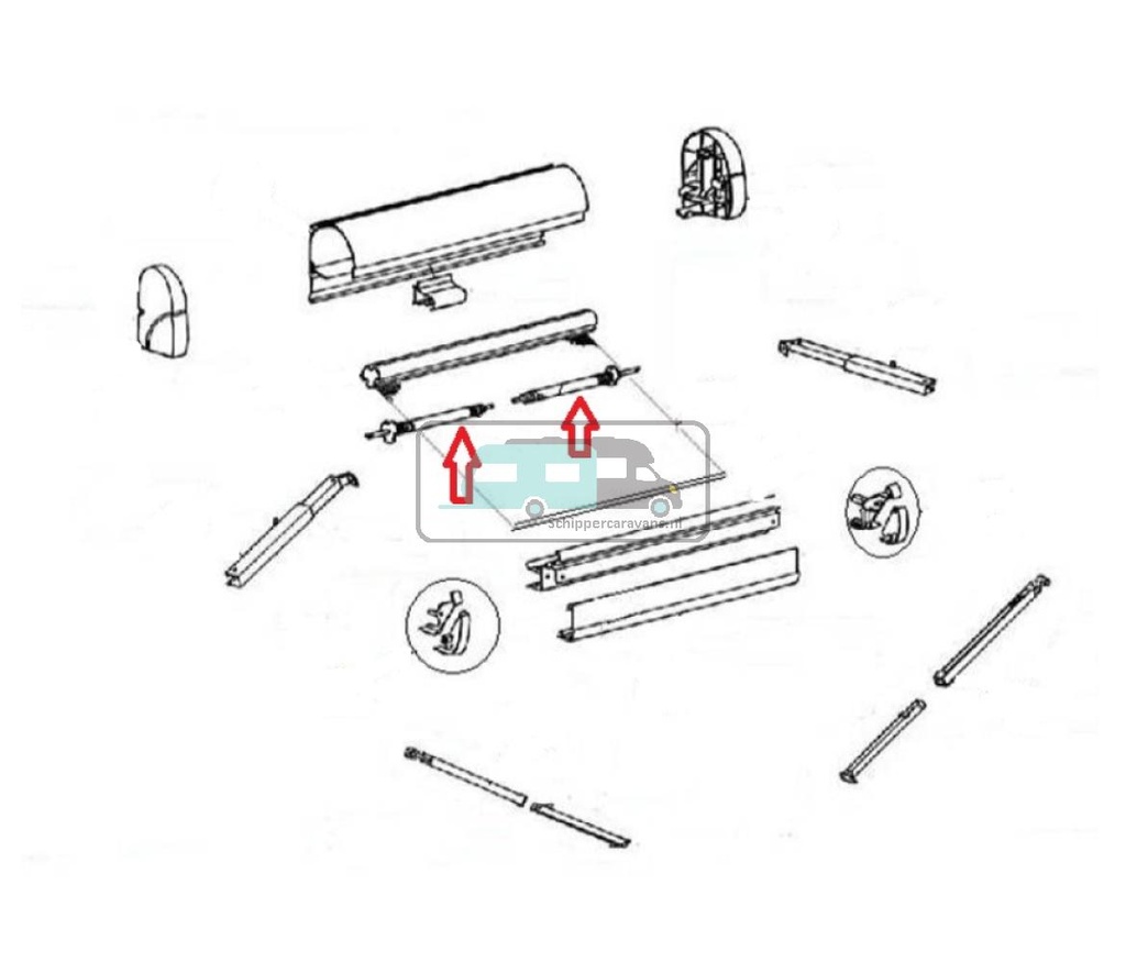 Thule torsion assy 2000 L+R 55230400