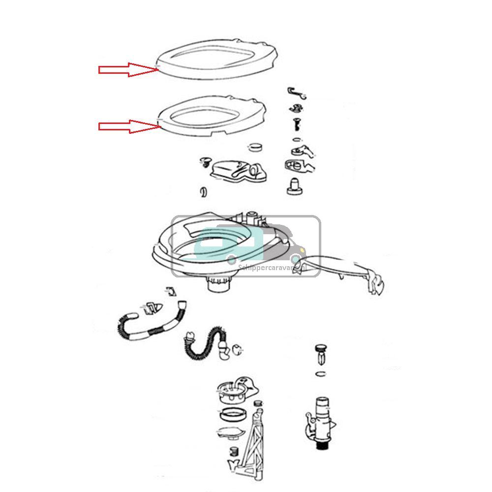 Thetford Aqua Magic IV Bril en Deksel wit