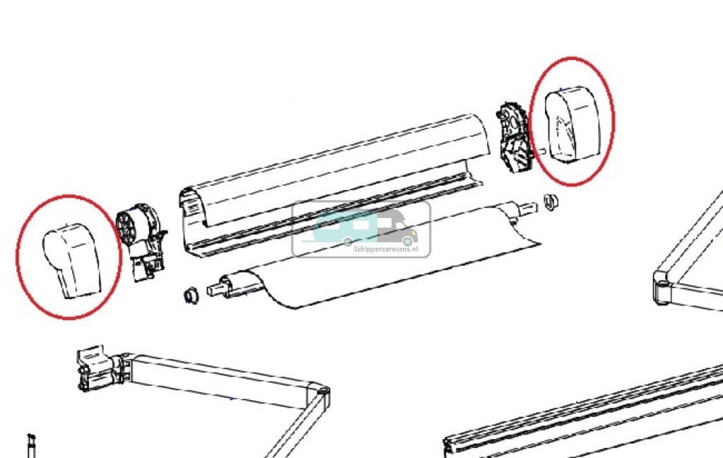 Thule Eindkap LH+RH 5102