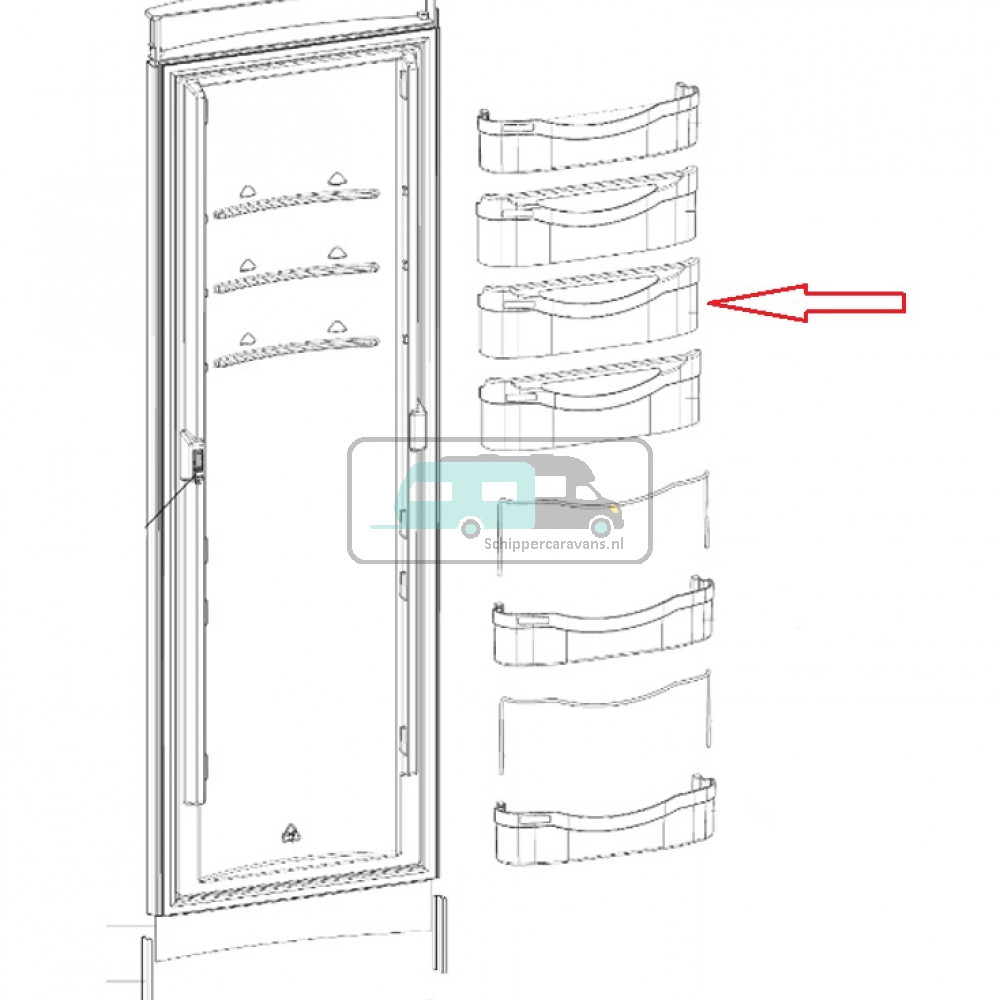 Dometic RML8330 Koelkastvak met Klep Blauw