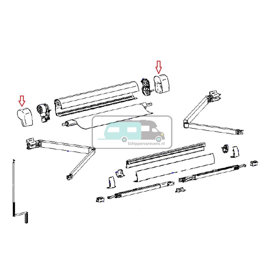 Thule VW Carlifornia Luifel Eindkappenset