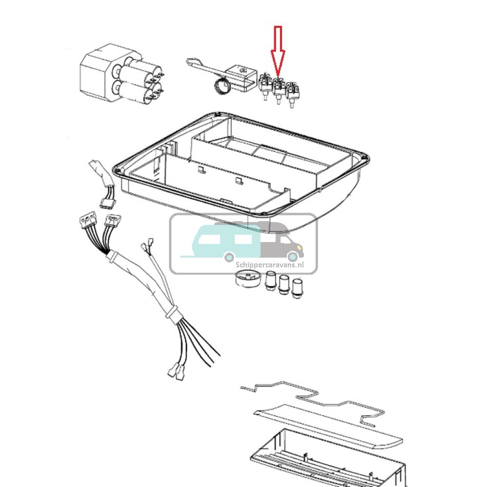 Dometic B1500 Schakelaar Warm/ Koud