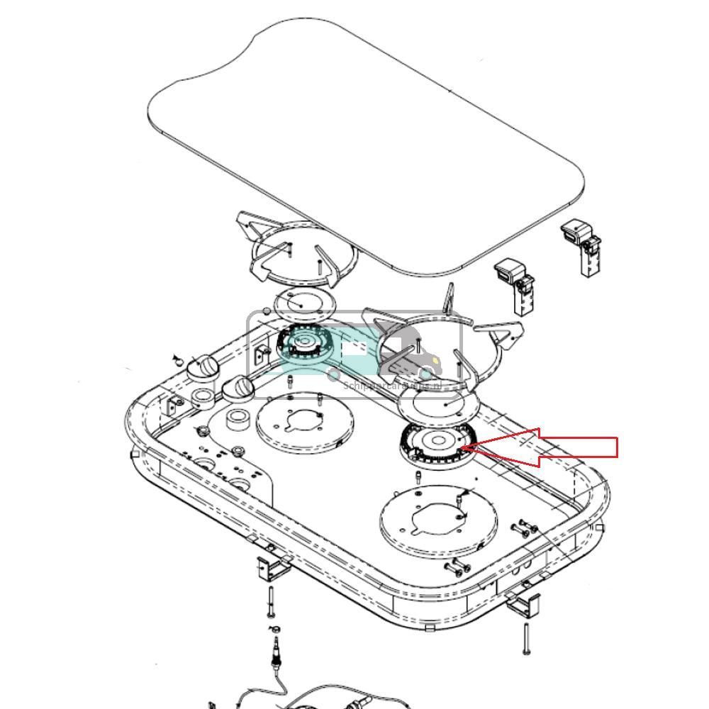 Thetford Hob 165 Vlamverdeler