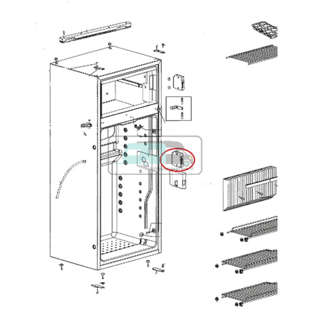 Dometic RMT7855L Pal Met Verlichting Marquardt