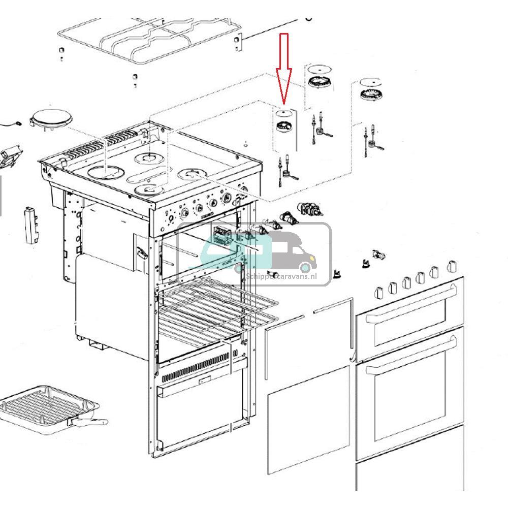 Thetford Fornuis Dual Fuel Brander Smal