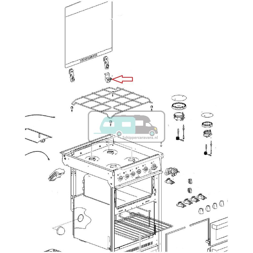 Thetford Fornuis Scharnier Onder