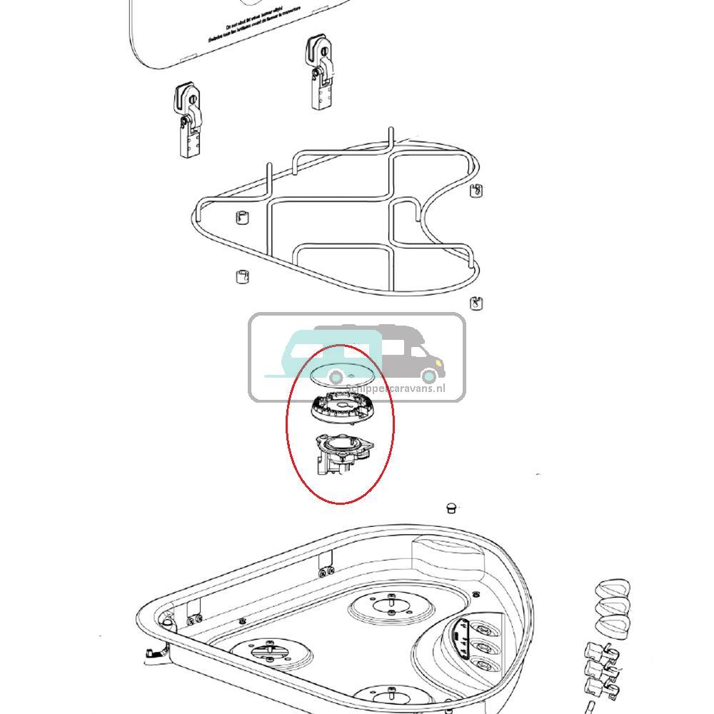 Thetford Hob 33010 Branders compleet