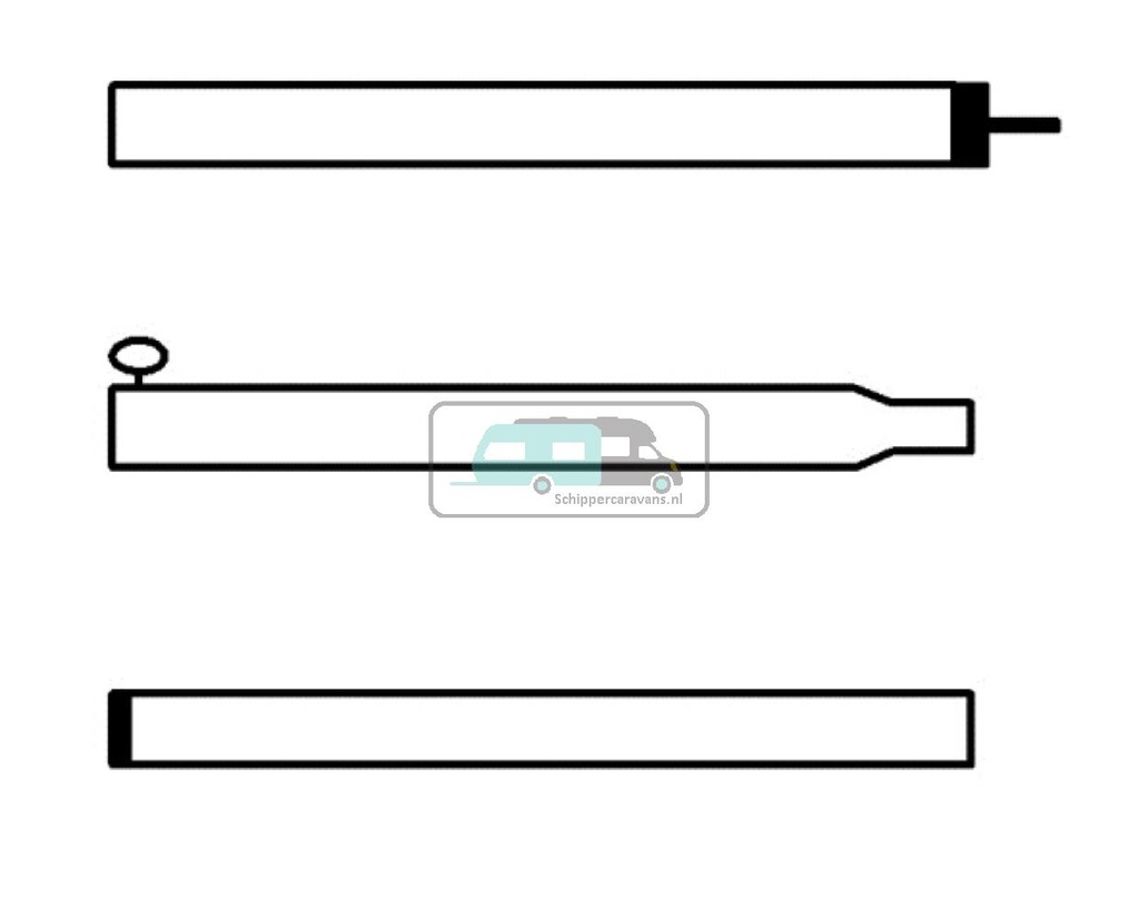 Campking tentstok 22/19 mm 180-250 cm Basic