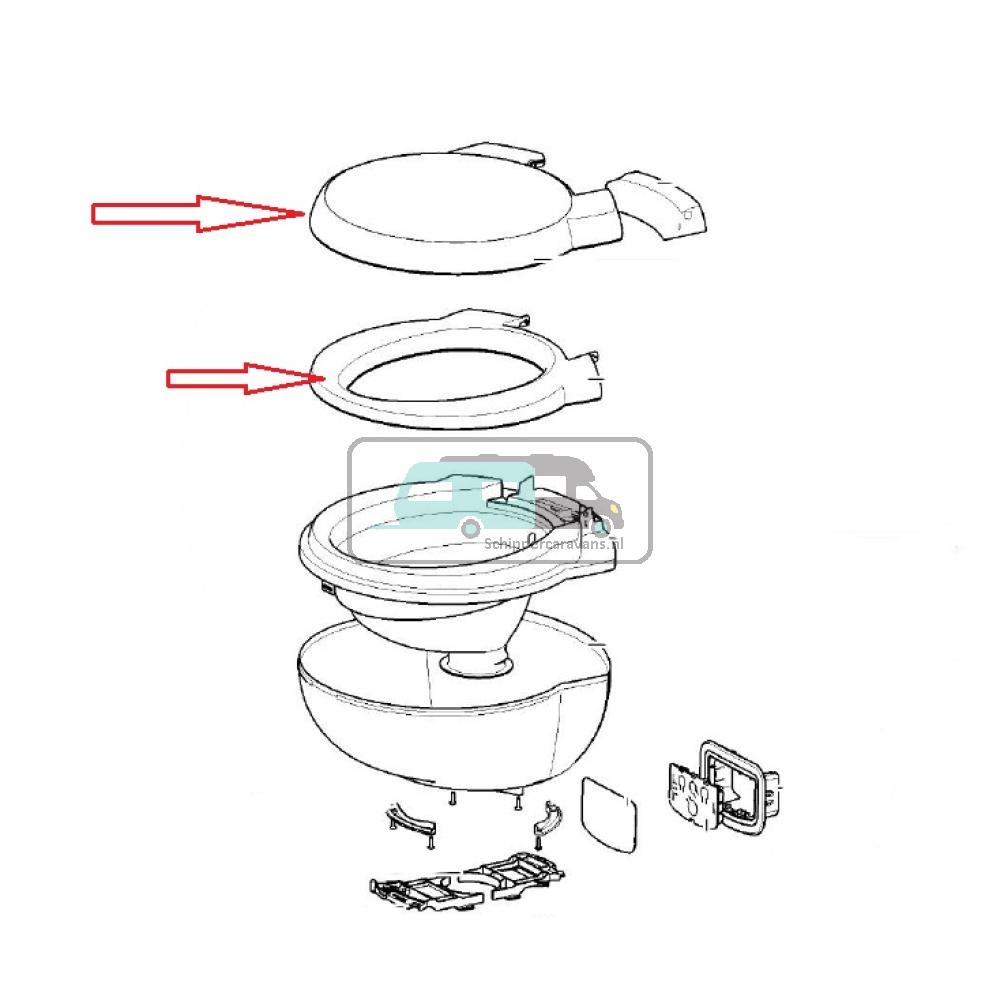Thetford SC250/260 Seat & Cover CB Ceramic