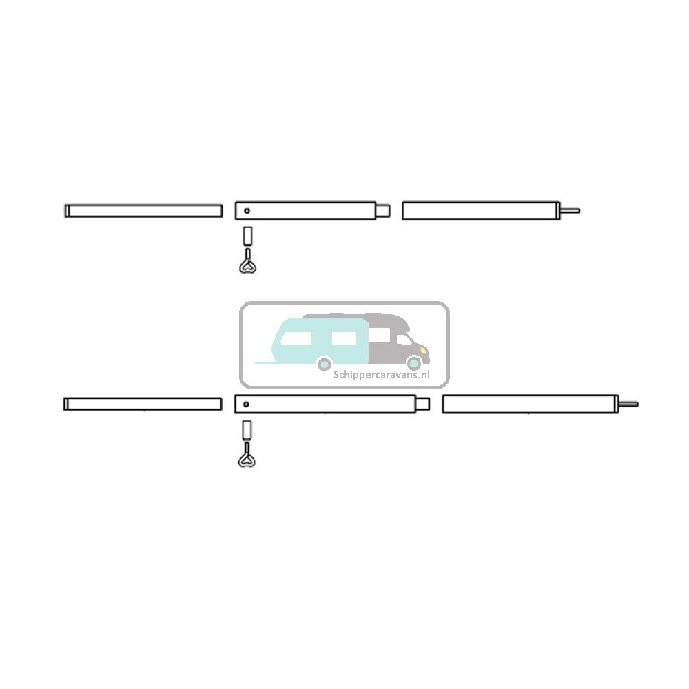 Campking luifelstokkenset Sunsation 25 mm Prem.