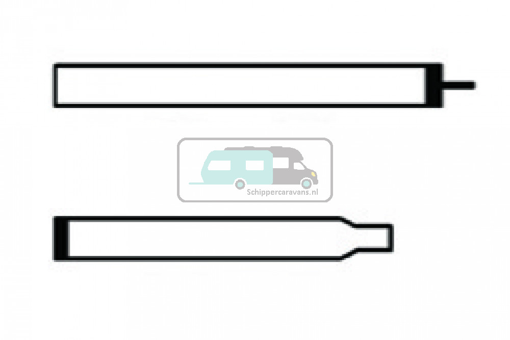 Campking car. Voortentstok 22/19 mm 110-200 cm