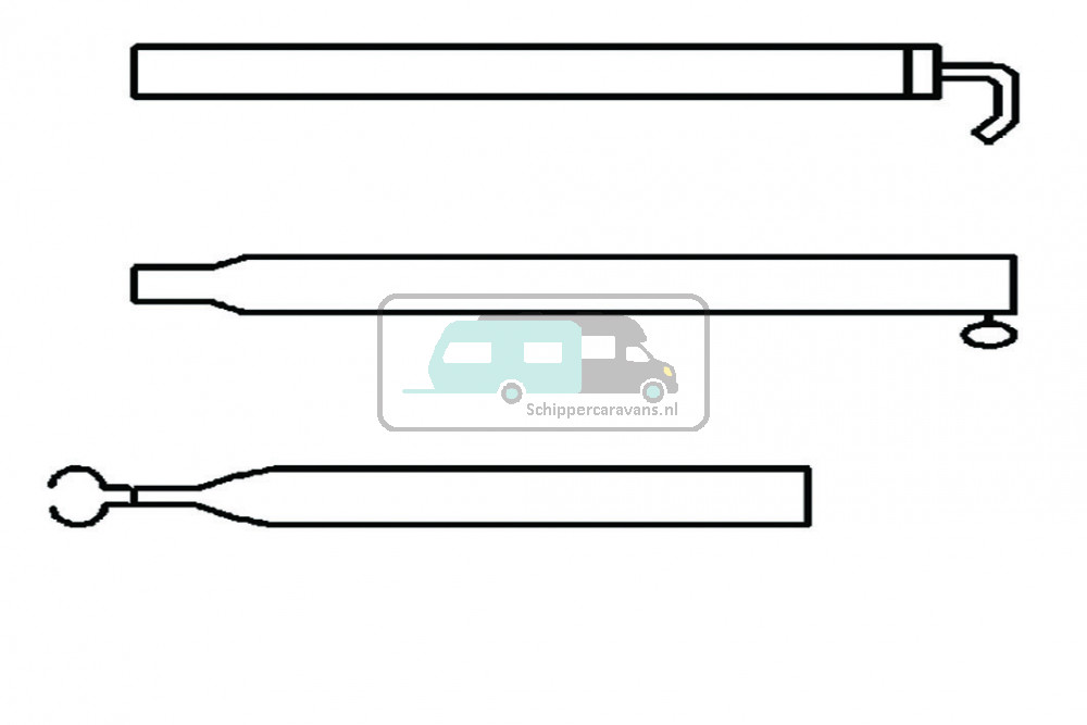 Campking Extra dakligger 22/19mm 170-250cm Basic