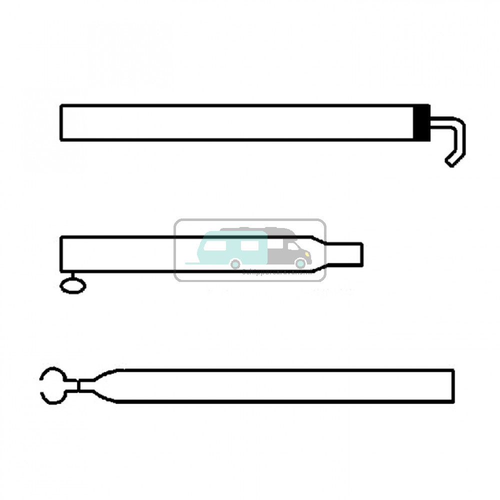 Campking Extra dakligger 25/22mm 170-260cm alu