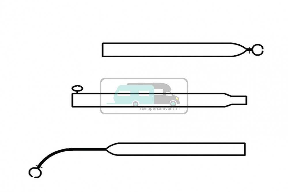 Campking Voortentspanstok 22/19 mm 150-200 Bas