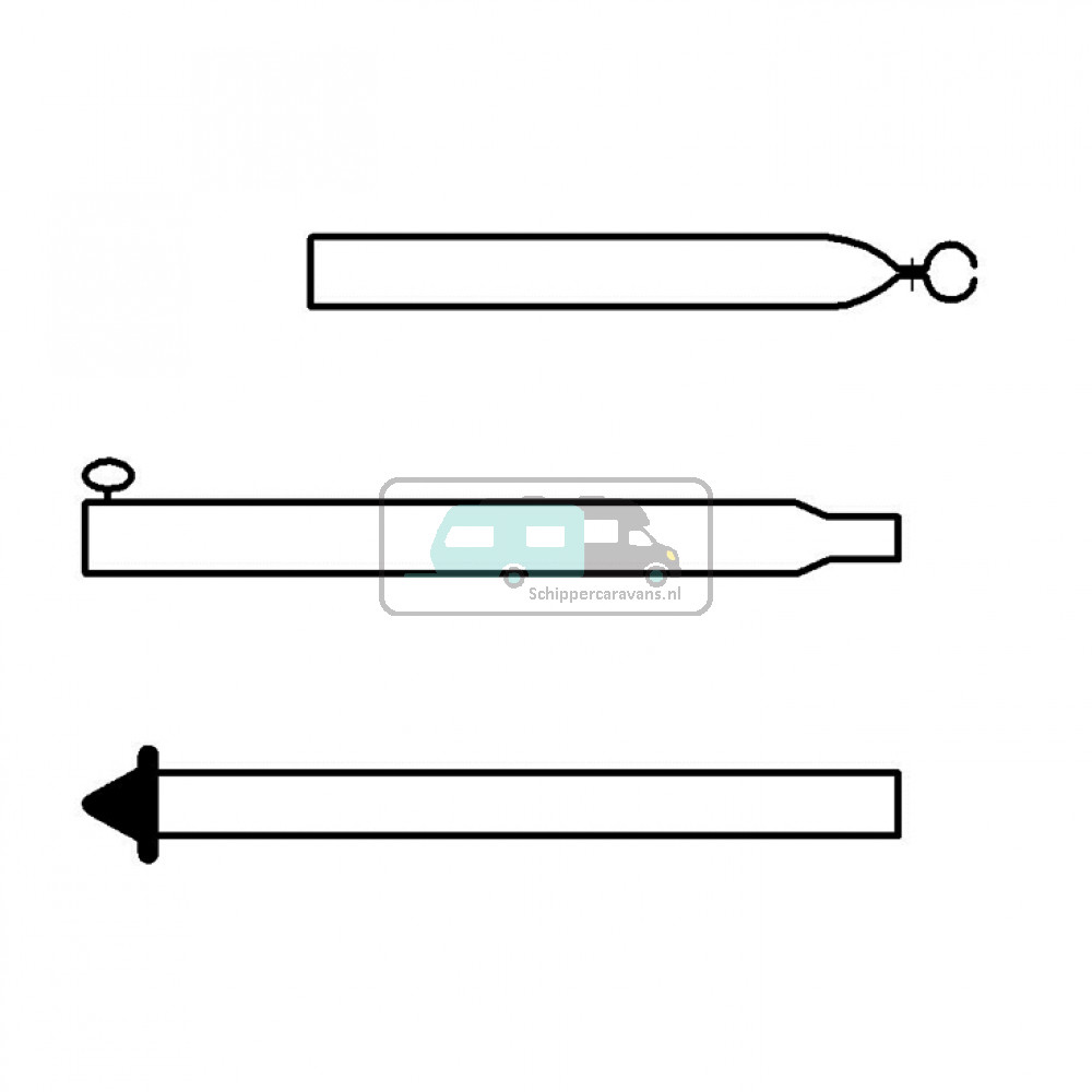 Campking Stormstok 25/22mm 170-260cm Alu