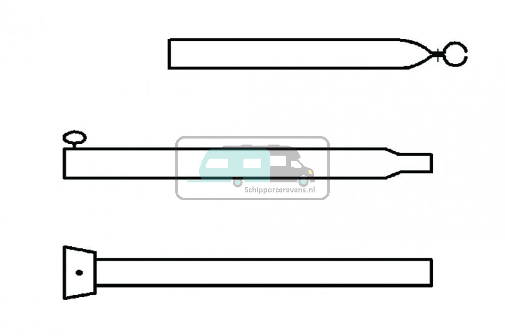 Campking Stormstok 22/19mm 170-250 + Klapvoet Basic