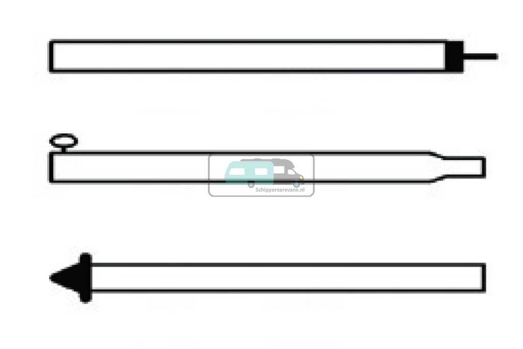 Campking Tentstok 22/19 mm 180-250 cm Prem.
