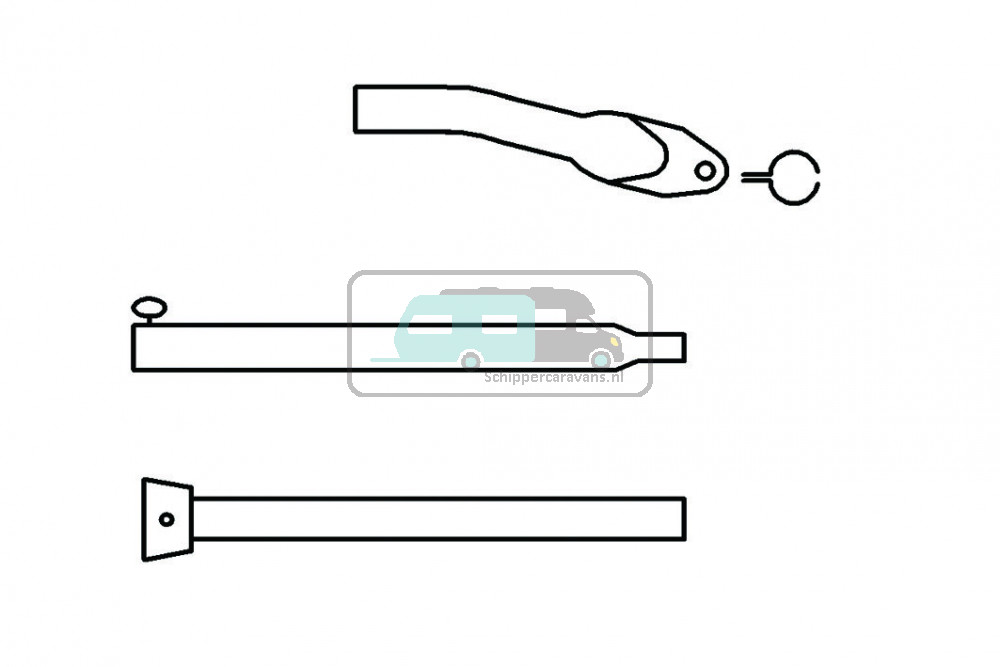 Campking Aandrukstang 22/19 mm Premium