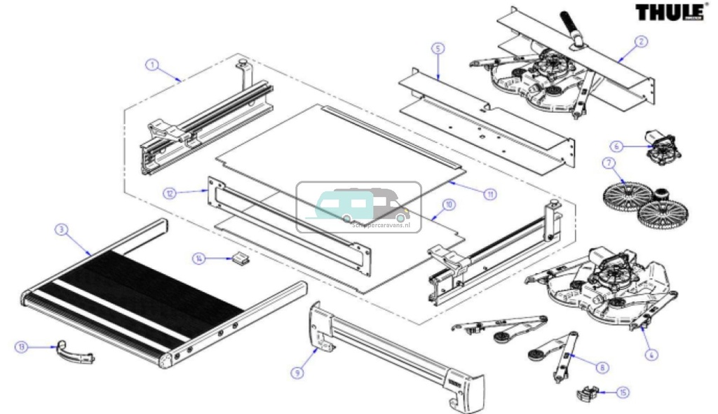 Thule Slide-Out Frame G2 Ducato/Jumper/Boxer 550