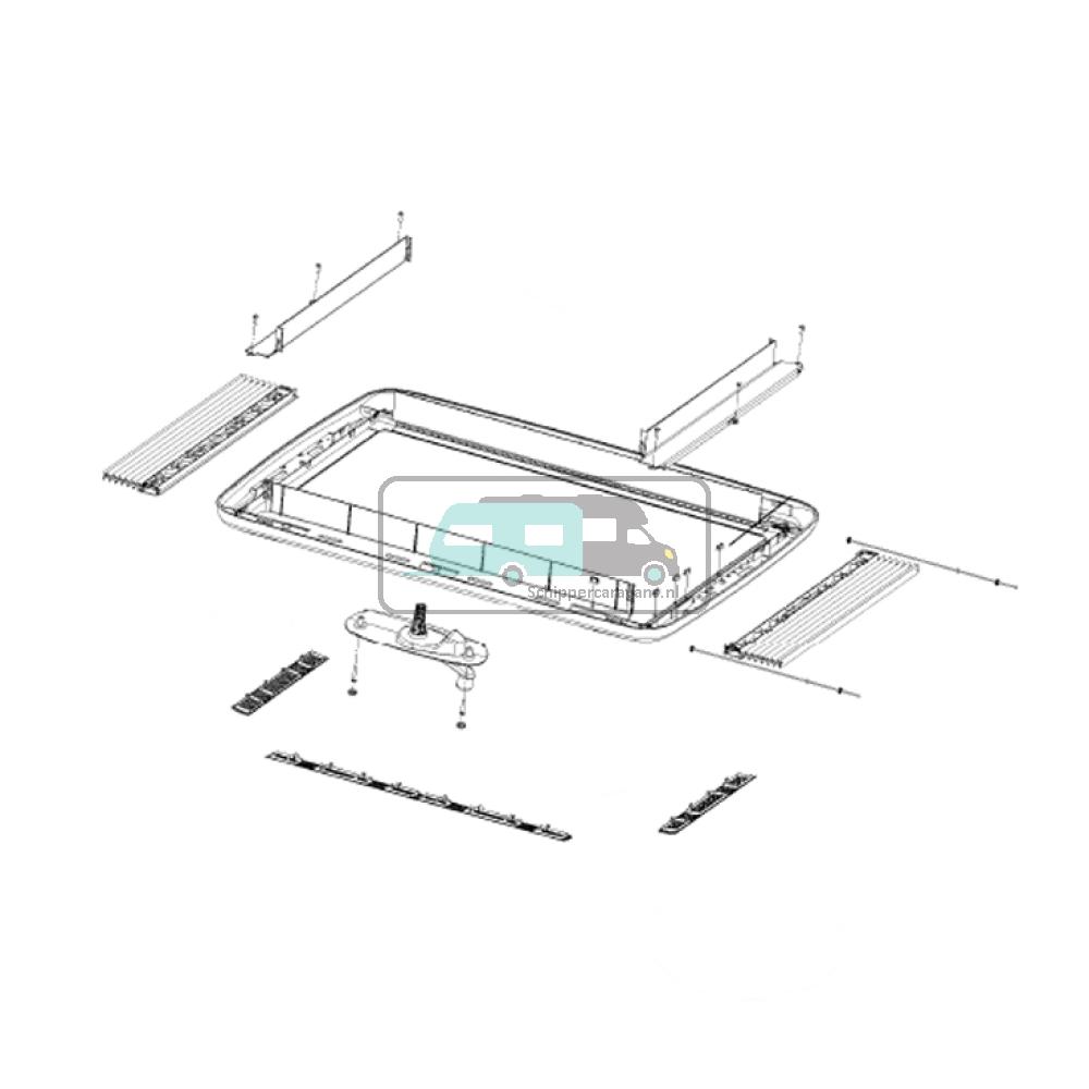 Dometic Midi Heki Style Binnenkader Slinger Uitvoering Wit