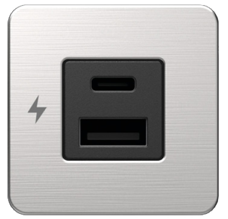 SCANSTRUT Double USB-A + USB-C Tile