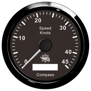 Osculati speedometer w/GPS compass black/black