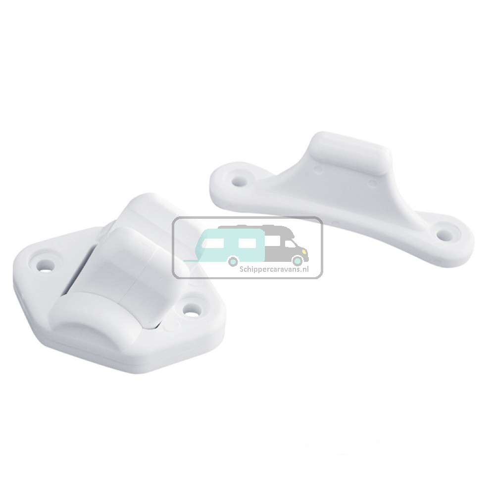 Deurvanger 2-delig Beweegbaar Wit 3mm