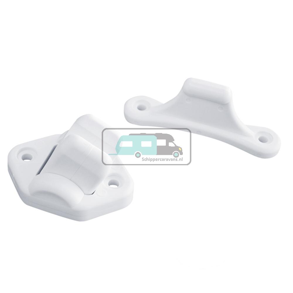 Deurvanger 2-delig Beweegbaar Wit 3mm