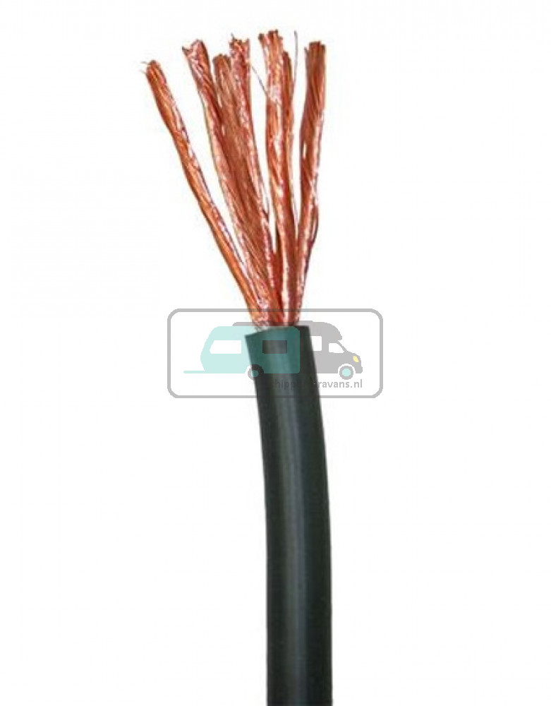 Accukabel 10mm² Dubbel Geïsoleerd Zwart