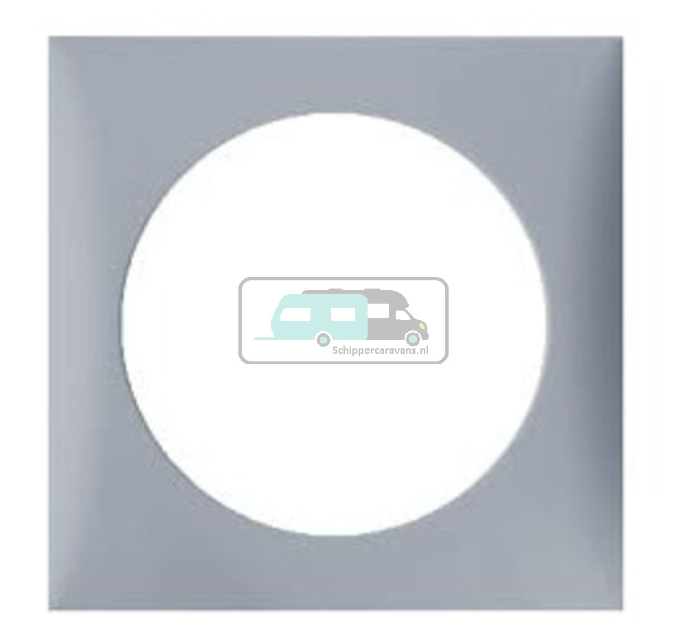 Berker Afdekraam Flow 1-Vaks Grijs Hoogglans