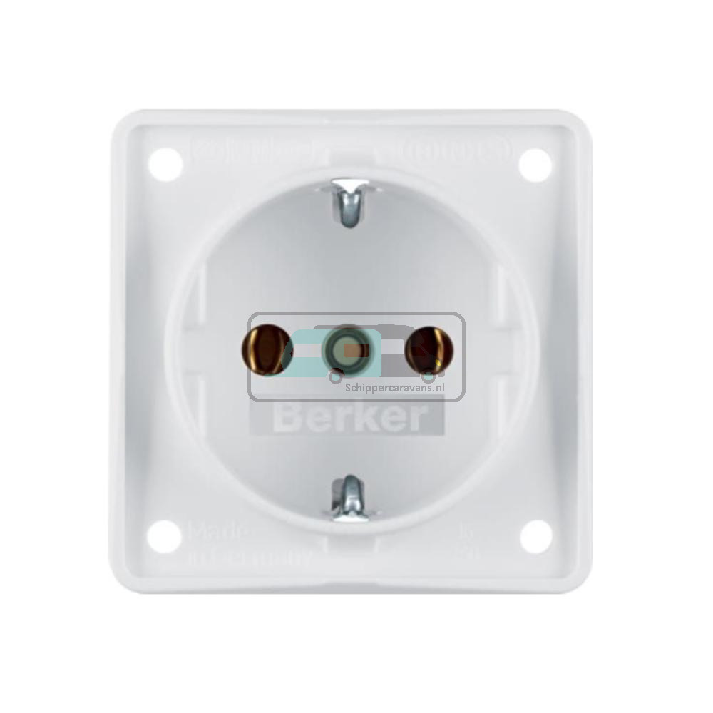 Berker Contactdoos 230V Inbouw Wit