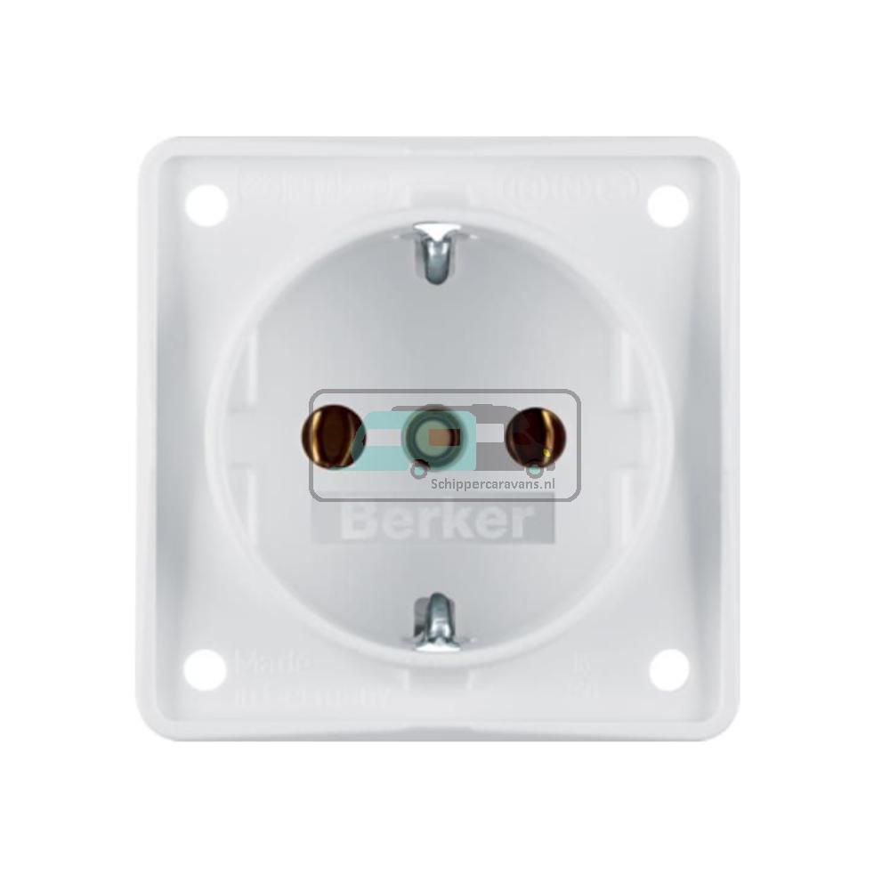 Berker Contactdoos 230V Inbouw Wit