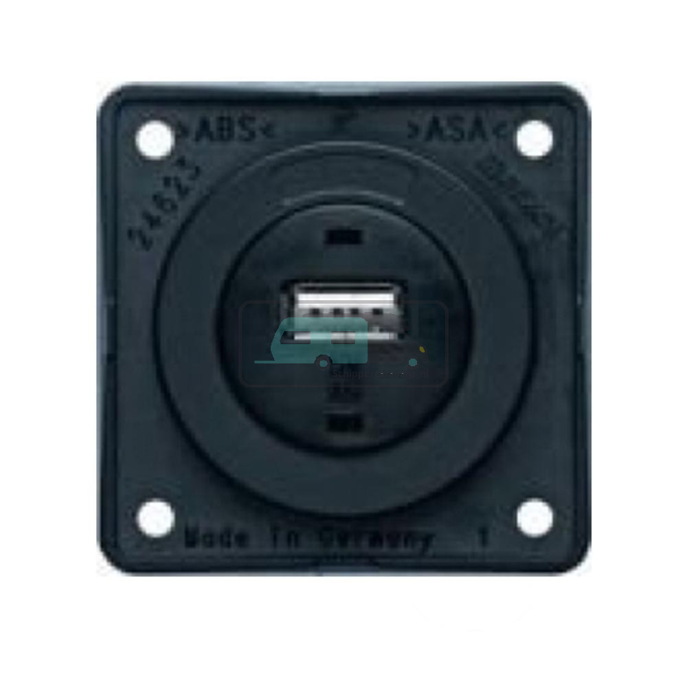 Berker Contactdoos 1x USB Lader 12V Inbouw Zwart Mat