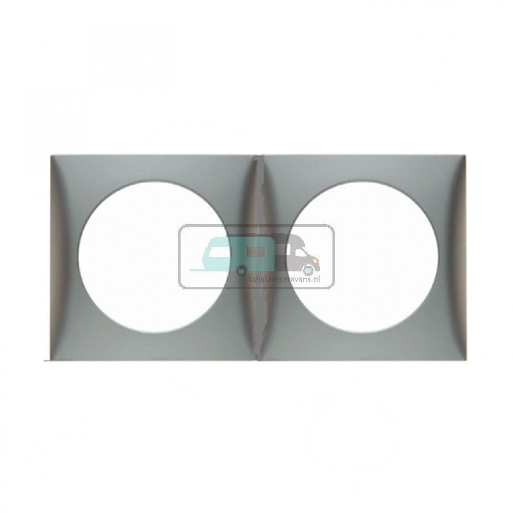 Berker Afdekraam Flow 2-Vaks RVS Mat Gelakt