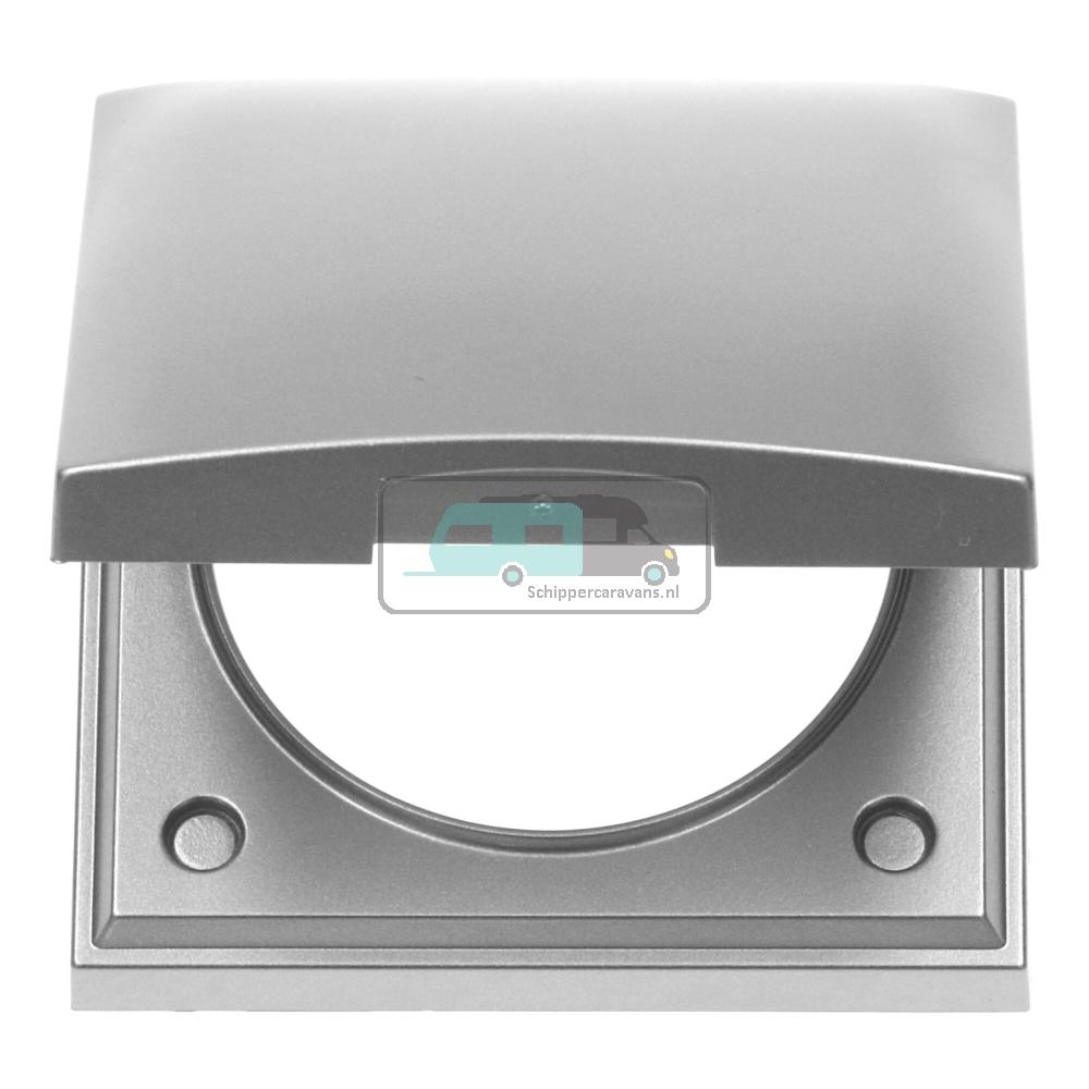 Berker Afdekraam Flow/Pure 1-Vaks met Klep RVS Mat Gelakt