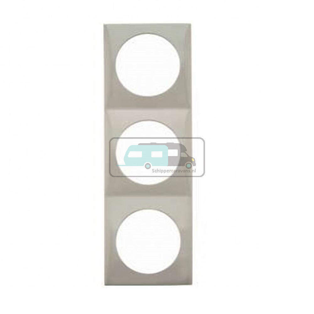 Berker Afdekraam Pure 3-Vaks Chroom Mat