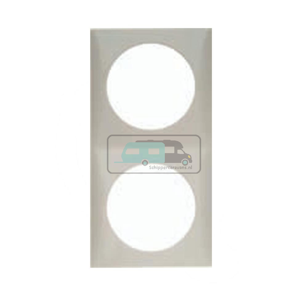 Berker Afdekraam Flow 2-Vaks Chroom Gelakt