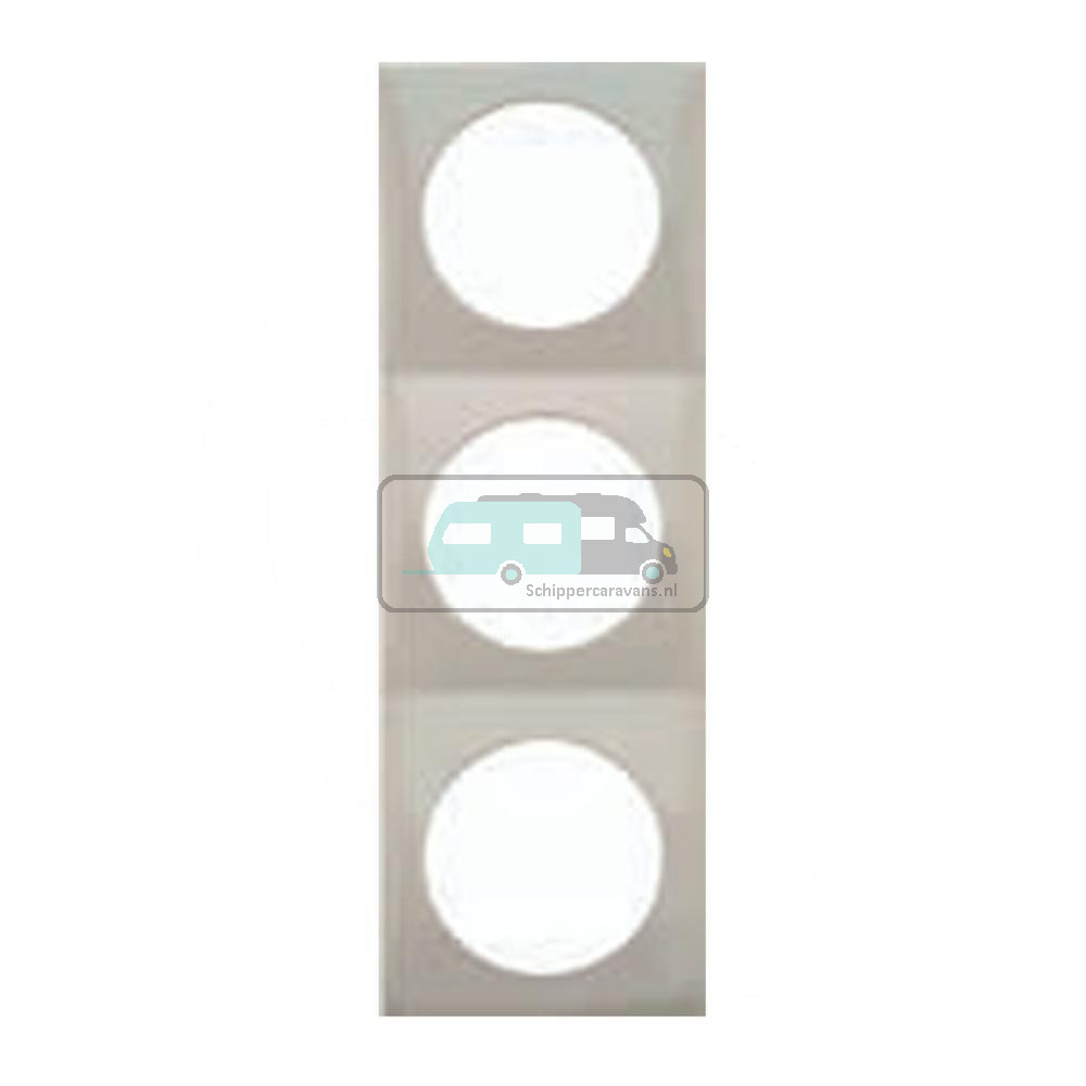 Berker Afdekraam Flow 3-Vaks Chroom Gelakt